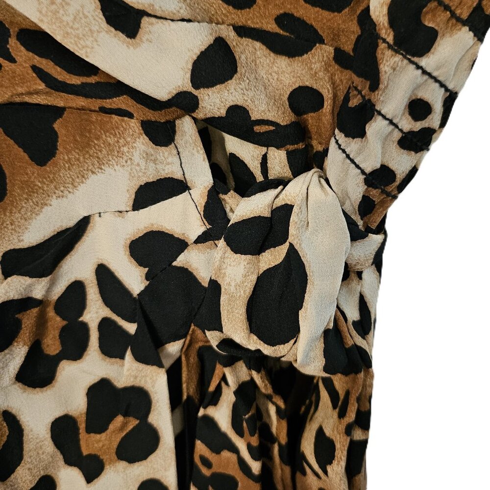 NANETTE LEPORE  LUSCIOUS  100% SILK ANIMAL PRINT DRESS  SIZE 2 - Picture 7 of 14